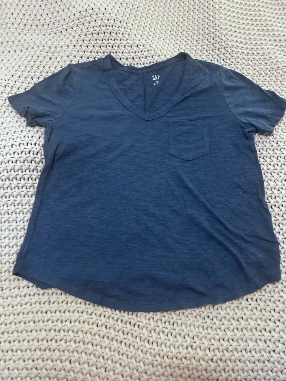 GAP Women's Dark Navy V-Neck Pocket Tee